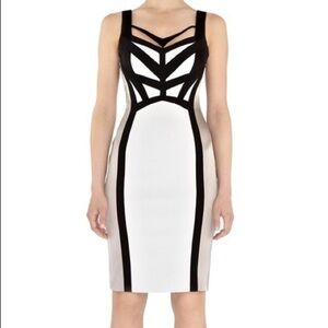 Karen Millen Harness Two Tone Bodycon Dress DL206